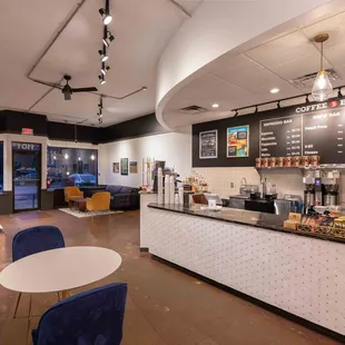 the interior of a coffee shop