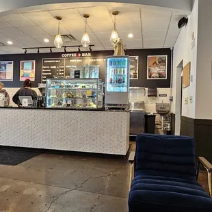 the interior of a coffee shop