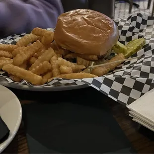 This is the  Larry Bird grilled chicken sandwich with your choice of sauce, and French fries