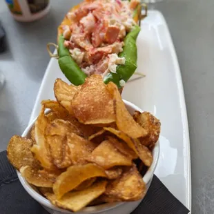 Cold Lobster Roll (served with choice of salad, house chips or fries) $35