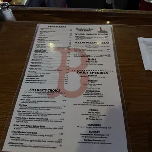 Menu Side #1