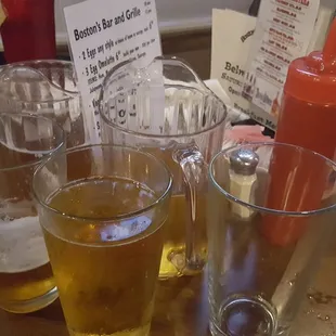 a variety of drinks