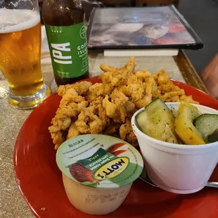 Fried Ipswich whole belly clam dinner, comes with 2 sides - $29.99 for medium
