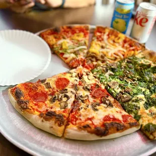 We chose 3 types of pizza