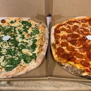 Garlic spinach and pepperoni