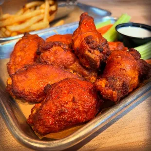 I don&apos;t have That blind spot you accuse me of  New to me joint  Hot Bone-In Wings () w/ fries from #BostonsRestaurant