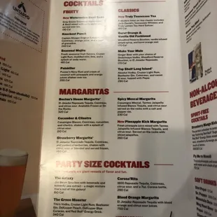 Good selection on cocktails
