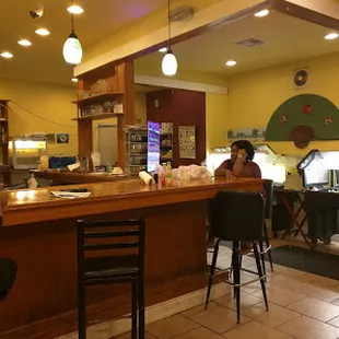 interior, sushi and sashimi