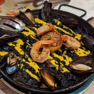 Squid Ink Seafood Paella
