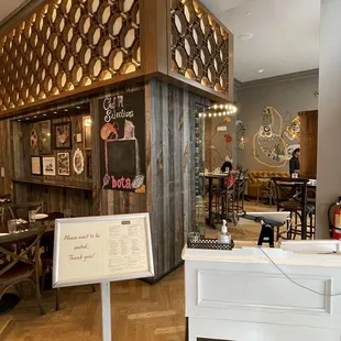 the interior of a restaurant