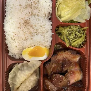 Char siu bento box