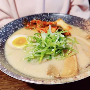 Tonkatsu ramen with kimchi