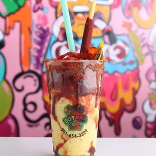 a close up of a drink