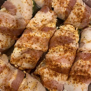 Jalapeño poppers wrapped in bacon!  Wut?!?