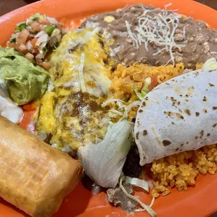 1. Enchilada, Taco and Chimichanga Combo