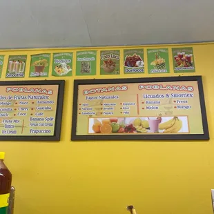 Botanas Poblanos: menu