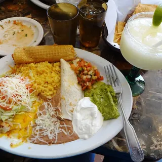 Tostada and Burrito Combination