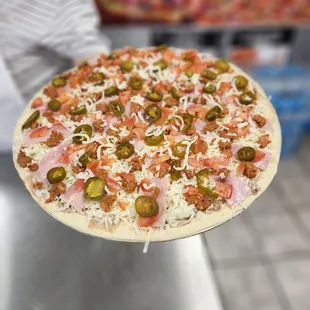 Mexican Pizza before oven.