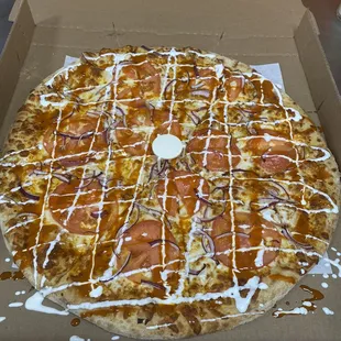 Chicken buffalo cheese + tomato