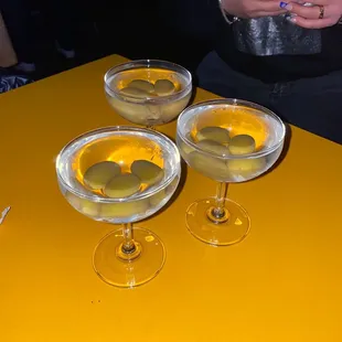 Dirty martinis