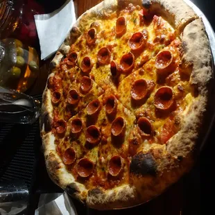 Pepperoni sourdough pizza