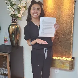 Another brilliant Esthetician joins our team at Botanica.