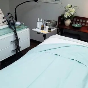 Prepared for a microcurrent facial.