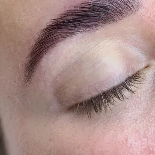 Fresh brow lamination and tint