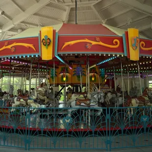 Restored carousel near the childrens&apos; garden