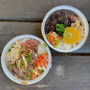 Picanha Grelhada (Left) &amp; Feijoada (Right)