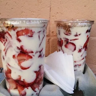 fresas con crema