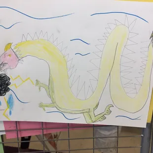 Drawing from art camp - 8 year old son