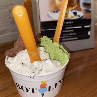 Matcha, Gianduia, stracciatella