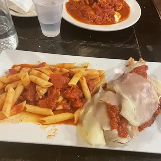 Chicken Parmesan with Pasta