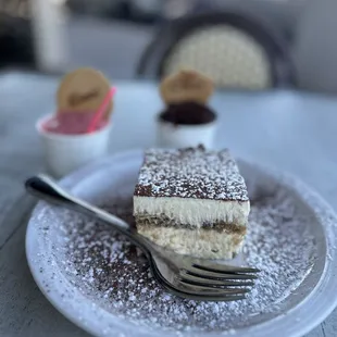 Tiramisu and gelato