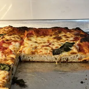 Margherita Pizza with perfect fermentation and the right amount of olive oil in the dough.