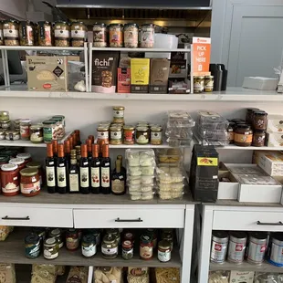 a wide selection of condiments