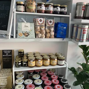 shelves of food and condiments