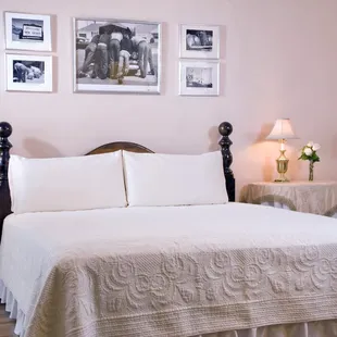 Route 66 Suite on main floor has a king bed, private sitting room, private bath with shower, and vintage memorabilia.