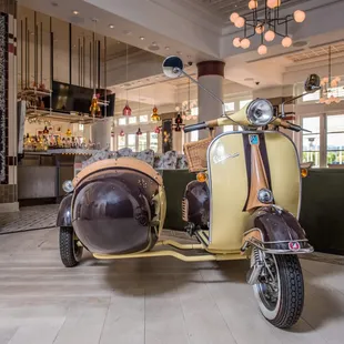 Vespa and Sidecar near Entrance