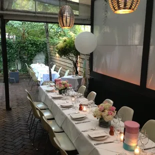 A bridal shower in the East Garden.