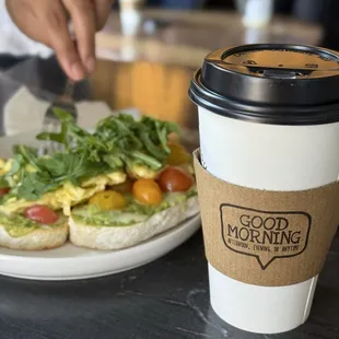 Avocado toast and London fog