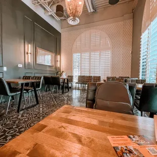 They have a separate room for larger tables.