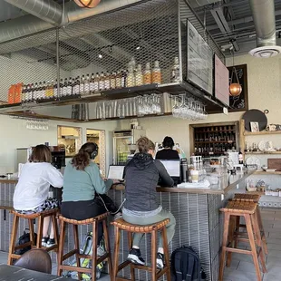 Study spot at the barista bar