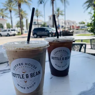 Medium Iced Latte &amp; Iced Americano