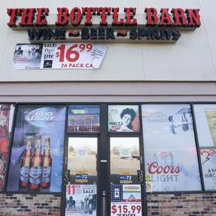 the front of the store