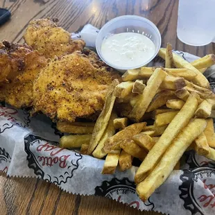 Lemon Pepper Tenders with Fries