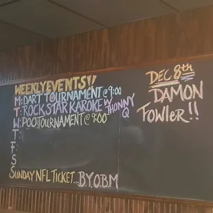 Weekly events
