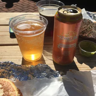 $2.50 for a Schilling &amp; Company Grapefruit Cider to drink outside with my Guasaca arrepas. Heavenly.