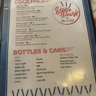 Cocktail list